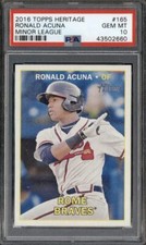 2016 Topps Heritage Minor League #165 Ronald Acuna PSA 10