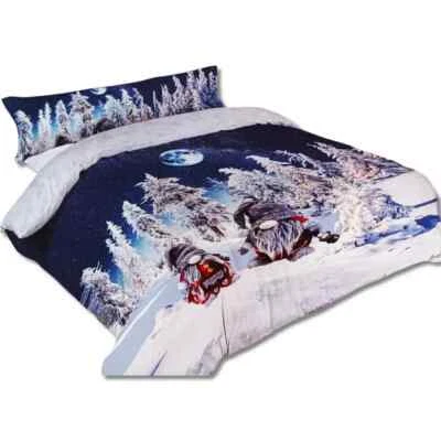 Parure Copripiumino Matrimoniale 100% Cotone Sacco Copripiumino+2 Federe Gnomi - Immagine 1 di 3