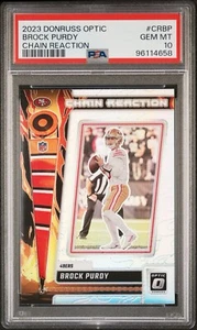 2023 DONRUSS OPTIC CHAIN REACTION #CRBP BROCK PURDY SILVER PRIZM GEM MINT PSA 10 - Picture 1 of 3