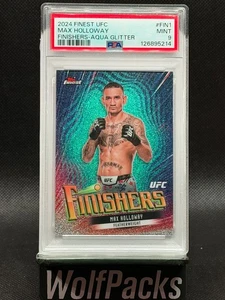2024 Topps Finest UFC - Finishers Max Holloway #FIN-1 Aqua Glitter PSA 9 - Bild 1 von 2