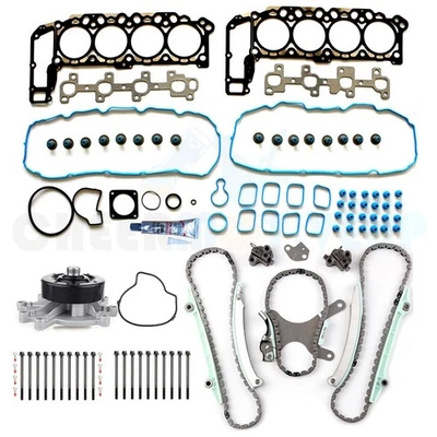 Timing Chain Head Gasket Bolts Set Water Pump for Jeep Grand Cherokee Dodge 4.7L - Image 1 of 4