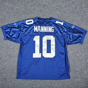 NFL Authentic Reebok NY Giants Eli Manning #10 genähtes Spielertrikot blau Herren 52 - Bild 1 von 8