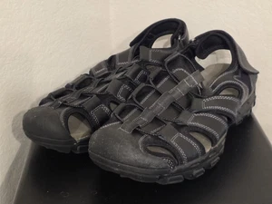 Skechers Terrainer Gander Rayler Mens Fishermens Sandals Shoes Sz 10 Black GUC - Picture 1 of 9