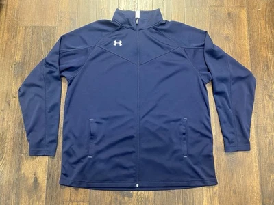 Chaqueta de Pista Under Armour para Hombres 3XL XXXL Azul Equipo para Todas las Temporadas Cremallera Completa Gimnasio Elevación Foto 1 de 4