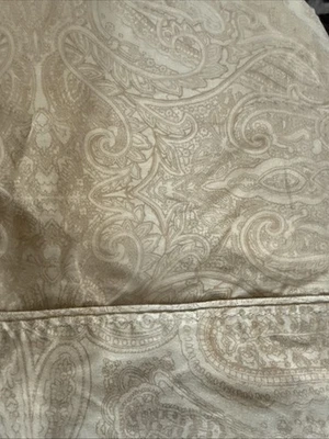 Rare Ralph Lauren Doncaster King Sheet Set Camel Brown Paisley Italy  - Image 1 of 4