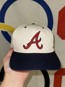 Cappello snapback vintage Atlanta Braves cupola bianca anni 90 MLB baseball - Foto 1 di 7