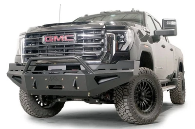 For GMC Sierra 3500 HD 24-25 Front Bumper Red Steel Full Width Black Powder Foto 1 de 4