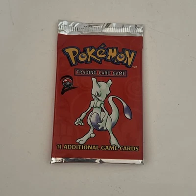 Pokemon Conjunto Base 2 1999 Booster Pack Selado de Fábrica WOTC Mewtwo Arte - Imagem 1 de 4