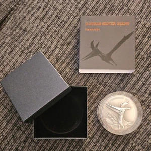 2024 Vanuatu Double Silver Giant Pteranodon Dinosaur 10g Silver 145g Cu Copper - Picture 1 of 2