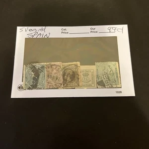 5 Very Old Spain Used Stamps- Lot A-80926 - Picture 1 of 1