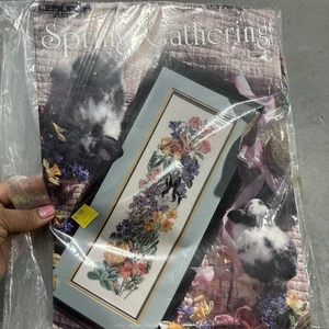 Kit counted cross stitch 1993 Spring Gathering #2378 for Leisure Arts 12” X 29” - Picture 1 of 6