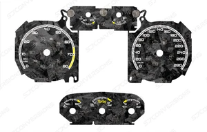 Ford Focus ST Mk2.5 KM/H Forged Carbon Dial Cards 8 Colours Gauges - Picture 1 of 8
