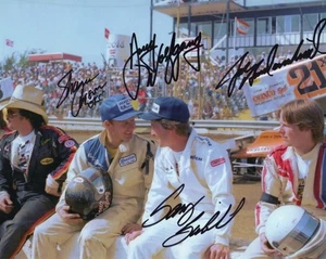 Doug Wolfgang Haudenschild Sammy Swindell Carson signed Sprint Car 8x10 photo - Picture 1 of 1