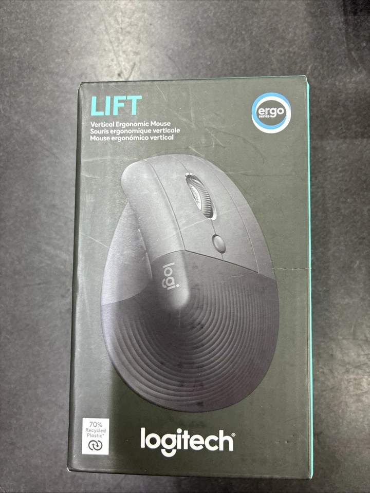 *NEW* Logitech Lift Vertical Ergonomic Wireless Bluetooth Mouse 910-007293 - Image 1 of 1