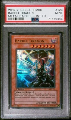 Yu-Gi-Oh! Barrel Dragon 1st Edition MRD-126 PSA 9 Mint Card Metal Raiders - Image 1 of 2