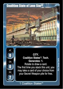Coalition State of Lone Star - Premiere Edition - Rifts CCG - Foto 1 di 6