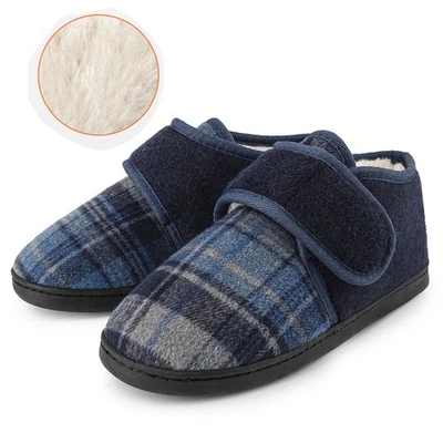 riemot Winter Warm Slippers Comfort Lined House Shoes for Diabetic Swollen Feet - Image 1 of 4