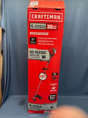 Craftsman WS4200 4-Cycle 30cc Straight Shaft Attachment Capable Gas Trimmer - Image 1 of 4