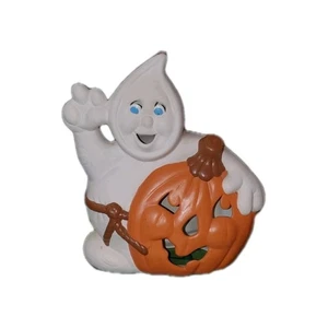 Vintage Halloween Geist & Jack O’Lantern groß 17 Zoll 1970er Iandola Formen Keramik  - Bild 1 von 6