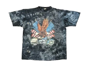 Screaming Eagle Riding Harley American Flag All Over Print 90s Size XL *Issues** - Picture 1 of 24