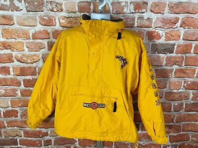 vintage 90s Tigger yellow pullover puffer jacket sz M Disney Store 1/4 zip ski - Image 1 of 4