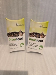 2 X Dronspot Spot-on solution for MEDIUM CATS. - Picture 1 of 2