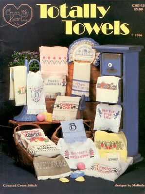 Totally Towels Cross Stitch Pattern - Designs by Melinda - Cross My Heart - Image 1 of 2