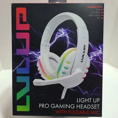 LVLUP Light-Up Pro Gaming Headset with Foldable Mic for PS4, PS4 PRO, XBOX ONE. - Image 1 of 4