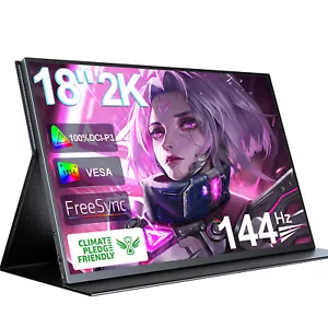 UPERFECT 144Hz Monitor 18 Zoll Tragbarer Monitor 2560*1600 16:10 HDMI USB C VESA - Bild 1 von 10