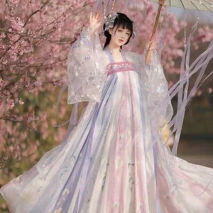 Hanfu Mujeres Chino Tradicional Disfraz de Juegos con disfraces Antiguo Hanfu Vestido de Baile - Imagen 1 de 19