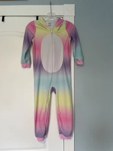 Carter's Purple/Pink/Blue/Yellow/White One Piece Little Girls Pajamas Small - Picture 1 of 5