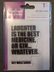 Crafters Companion GET WELL SOON transparenter Acrylstempel 1 Stück - Bild 1 von 2