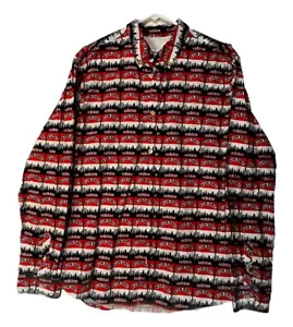 Adidas Originals Run DMC Logo Langarm Button Down Shirt Herren Größe L Rap Hip - Bild 1 von 6