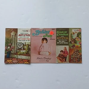 Vintage Knitting & Crochet Pattern booklets Lot of 3 Babies such Fun to Dress - Picture 1 of 4