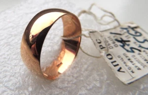 Anillos de boda vintage de la URSS, oro 583, 14k talla 10,25 - Imagen 1 de 7