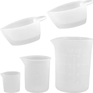 5pcs Silicone Cups Liquid Measuring Containers Resin Measuring Cups - Picture 1 of 12