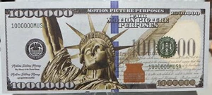 * Golden Statue Of Liberty Lot of 2-1,000,000 Novelty Million Dollar Bills - Picture 1 of 2