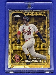 2024 Topps Chrome Gilded Nolan Arenado #144 Cardinals SUPERFRACTOR 1/1!! - Picture 1 of 2