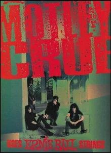 Motley Crue Nikki Sixx Mick Mars Tommy Lee 1994 Ernie Ball guitar strings ad - Picture 1 of 3
