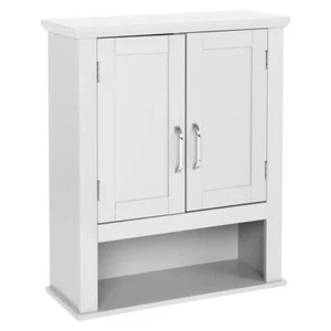 Bathroom Wall Cabinet White Medicine Cabinet Organizer Over The Toilet Storage - Picture 1 of 12