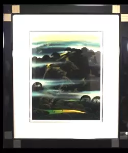 Eyvind Earle " FOG DRAPED HILLS " Autographed Silkscreen 26/60 Mountains - Picture 1 of 13