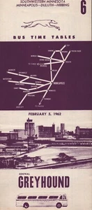 Horarios de autobuses Greyhound - 2/5/62 - Horario de autobuses 1962 - Imagen 1 de 2