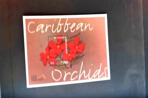 ST VINCENT CARIBBEAN ORCHIDS RED THE STAMP SHOW LONDON $5 MUH MINI SHEET  - Picture 1 of 2