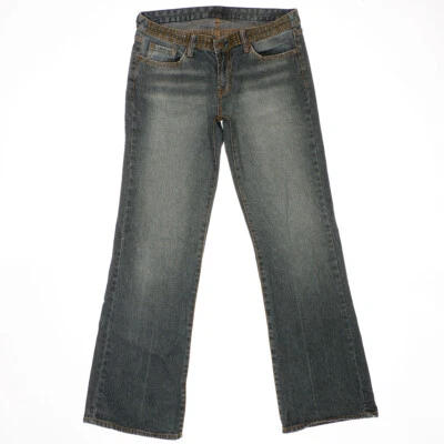 Pantalones de mezclilla Steve & Barrys Bootcut 8 adornados gris/azul para mujer medidas 31 x 31 Foto 1 de 4