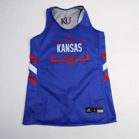 Kansas Jayhawks adidas Practice Jersey - Basketball Women's Blue/Gray Used Cover