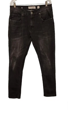 Evolution In Design 牛仔裤弹力修身黑色褪色滑板男式牛仔裤 34x32 — 第 1/4 张图片