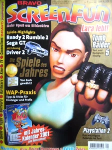 BRAVO SCREENFUN 1 - 2001 Tomb Raider 5 Driver 2 SEGA GT Grandia Legend of Dragon - Bild 1 von 15