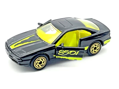 Matchbox MB49 BMW 850I Negro/Verde Lima Oro Ruedas Puertas Abiertas Como Nuevo en Caja PVC Foto 1 de 4