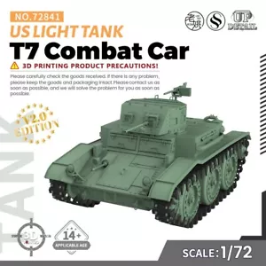 SSMODEL SS72841 1/72 25mm Military Model Kit US T7 Combat Car Light Tank - Picture 1 of 5