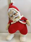 Vintage Rushton Santa Clause Rubber Face And Boots Mitten Hands Plush Stuffed